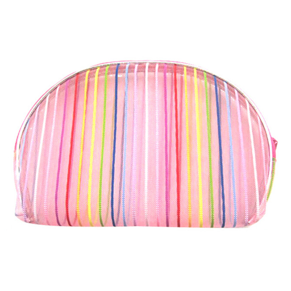 Colorfull Strip nylon mesh for cosmetic bag